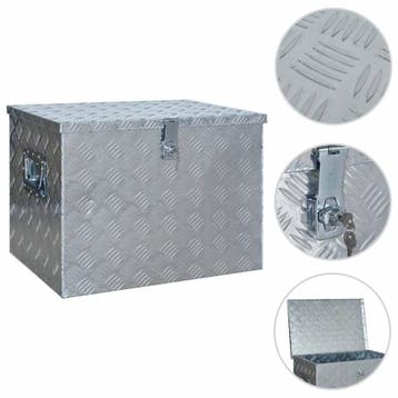 vidaXL Aluminium kist 610x430x455 mm zilverkleurig, Verzenden, Nieuw