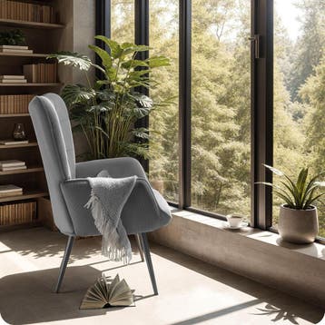 Fauteuil Hygge gestoffeerd, ergonomisch, draagkracht 150 kg, Verzenden, Nieuw