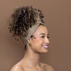 Tan hoofddoek - Headwrap van stretchy Jersey stof, Ophalen of Verzenden, Nieuw