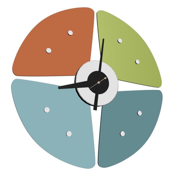 Petal Clock DD design | Wandklok, Huis en Inrichting, Woonaccessoires | Klokken, Verzenden