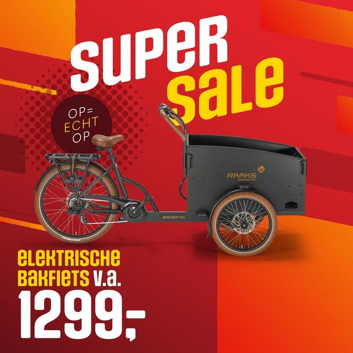 RAAKS  basic / premium elektrische bakfiets v.a 1299!, Fietsen en Brommers, Fietsen | Bakfietsen, 4 kinderen of meer, Nieuw, Elektrisch