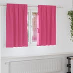 vidaXL Zwart-out Gordijnen met Ringen 2 pcs Felroze 140 x, Verzenden, Nieuw