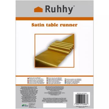 Ruhhy Satijnen Tafelloper Goud - Luxe Tafeldecoratie - 9..., Ophalen of Verzenden, Nieuw