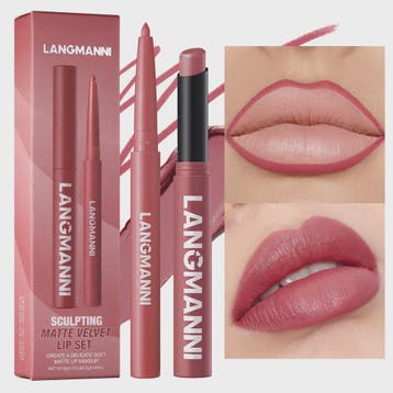 Luxe Lipliner & Lipstick Set: Waterproof, Vlekkeloos & Langh, Verzenden, Nieuw