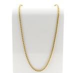 Gouden vossenstaart schakelcollier (Ketting), Ophalen of Verzenden, Gebruikt, Overige kleuren, Goud