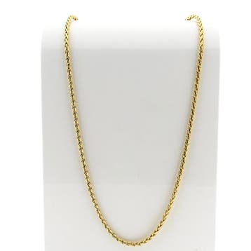 Gouden vossenstaart schakelcollier (Ketting), Ophalen of Verzenden, Gebruikt, Goud, Goud