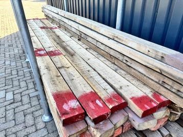 6x Houten gordingen, Nieuw