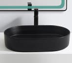SALE - Rogas 50 - Mat zwart - Waskom -  -  - Keramiek -, Ophalen of Verzenden, Nieuw