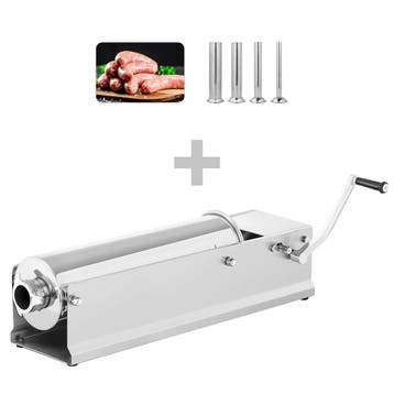 GGM Gastro | Handmatige worstenvuller - horizontaal - 7l - |, Verzenden, Nieuw in verpakking, RVS Meubilair