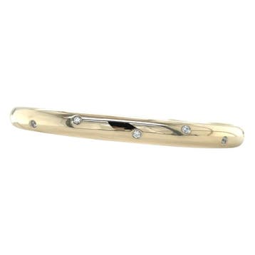 Witgouden bangle met zirkonia 18 karaat, Verzenden, Zo goed als nieuw, Goud