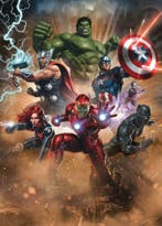 Avengers behang Superpower, vliesbehang, Ironman, hulk, thor, Verzenden, Nieuw, Wanddecoratie