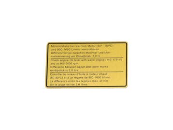 Sticker, motoroliepeil. Porsche 911 1973, Verzenden, Nieuw