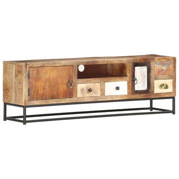 vidaXL Tv-meubel 120x30x40 cm massief gerecycled hout, 100 tot 150 cm, Verzenden, Nieuw, Minder dan 100 cm