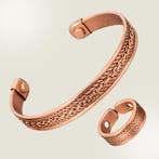 Set koperen gezondheids-klemarmband plus verstelbare ring,, Ophalen of Verzenden, Nieuw