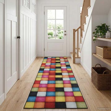 vidaXL Vloerkleedloper LESAKA kleurrijk 50 x 200 cm, Huis en Inrichting, Stoffering | Tapijten en Kleden, Verzenden, Nieuw