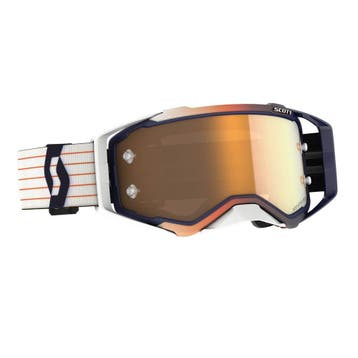 Scott Prospect Crossbril Blauw / Wit (Lens: Goud Chrome Work, Ophalen of Verzenden, Nieuw