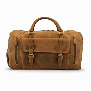 Luxe Leren Weekendtas met veel vakken - Reistas Buffelleer -, Nieuw