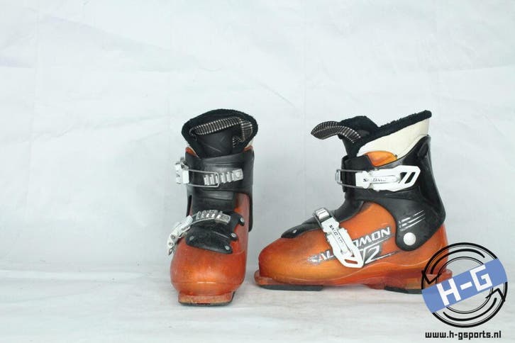 Refurbished - Skischoenen - Salomon T2 Orange - 21MP/33EU, Sport en Fitness, Skiën en Langlaufen, Skiën, Schoenen, Gebruikt, Salomon
