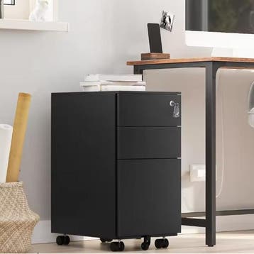 Rolgarderobe / Archiefkast met 3 Laden op Wielen – Staal –, Zakelijke goederen, Kantoor en Winkelinrichting | Kantoormeubilair en Inrichting