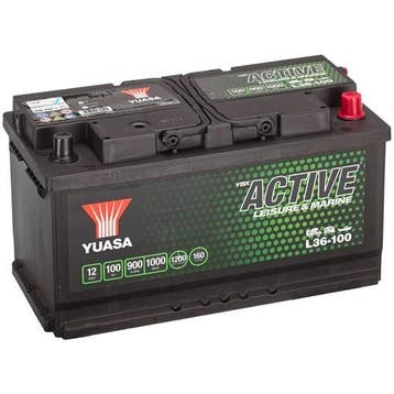 Yuasa L36-100 Recreatie Accu 100Ah 353X175X190, Verzenden