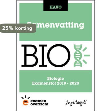 ExamenOverzicht - Samenvatting Biologie HAVO -, Verzenden, Zo goed als nieuw, ExamenOverzicht