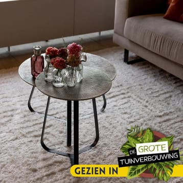 Ronde salontafel Kate goud aluminium 40 cm | Starfurn, Ophalen of Verzenden, Nieuw
