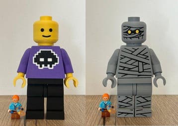 Fait maison - (MOC) 2 Minifigure LEGO grand format (18 cm) –, Nieuw