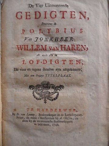 Willem Van Haren / Kornelis Elzevier - De Vier Uitmuntende