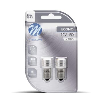 M-Tech LED - BA9s   T4W 12V - Premium 1x Led diode - Wi..., Verzenden, Nieuw