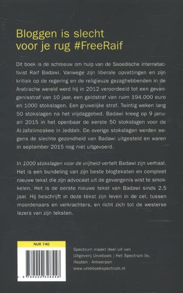 1000 stokslagen voor de vrijheid 9789000348558 Raif Badawi, Verzenden, Zo goed als nieuw, Raif Badawi
