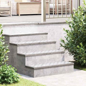 vidaXL Trap Tread 2 st 75 x 25 cm Zilver Aluminium, Verzenden, Nieuw