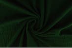 10 meter mousseline stof - Donkergroen - Double gauze, 120 cm of meer, Ophalen of Verzenden, Katoen, Groen