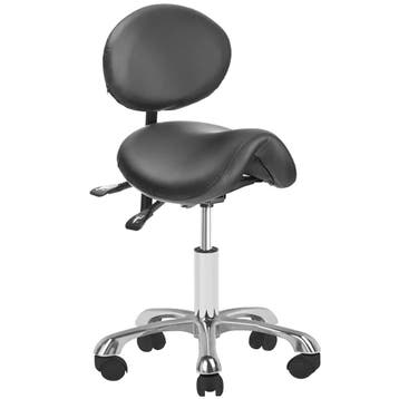 Ergonomische Zadelkruk met Rugleuning Zwart – Cosmetische, Huis en Inrichting, Ophalen of Verzenden, Nieuw