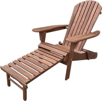 2dekans | AXI Alexa Adirondack Stoel Coffee – Met Voetenbank, Tuin en Terras, Ophalen of Verzenden, Zo goed als nieuw