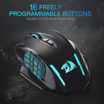 Redragon M913 MAX MMO Gaming Muis - Draadloos, 26000 DPI, 16, Computers en Software, Muizen, Verzenden, Nieuw