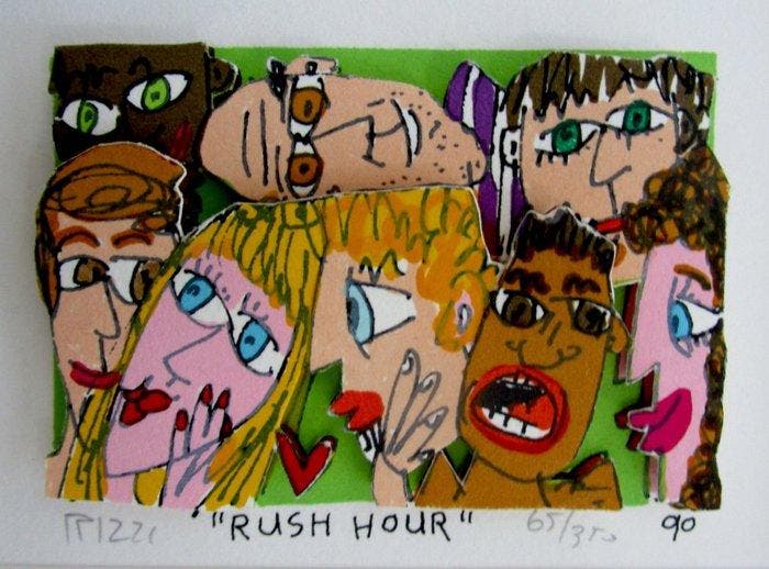 James Rizzi (1950-2011) - 3D Rush Hour, Antiek en Kunst, Kunst | Designobjecten