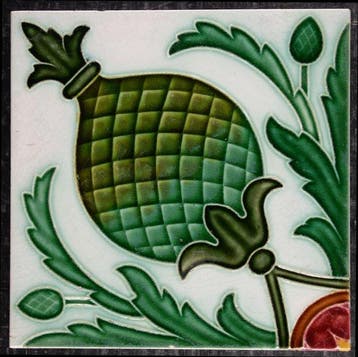 Jugendstil Tegel - La Ceramique Poulet, Forges/Chimay - Art