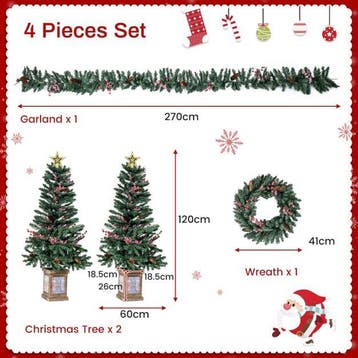 2dekans | Coast Kerstdecoratie Set - Boom - Slinger - Krans, Diversen, Kerst, Ophalen of Verzenden, Zo goed als nieuw