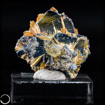 Natuurlijke rutiel-hematiet-epitaxie - Spectaculaire