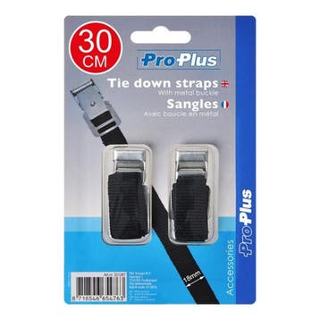 ProPlus Bindriemen met metalen gesp - 18 mm x 30 cm - zwa..., Ophalen of Verzenden, Nieuw
