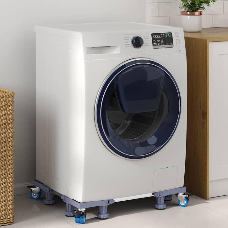 vidaXL Wasmachinebasis Grijs 67 x 67 x 12 cm Roestvrij staal, Witgoed en Apparatuur, Wasmachines, Nieuw, Verzenden