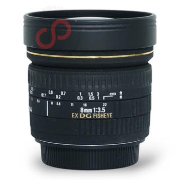 Sigma 8mm 3.5 DG EX Fisheye (Canon EF) nr. 3446, Audio, Tv en Foto, Ophalen of Verzenden, Zo goed als nieuw