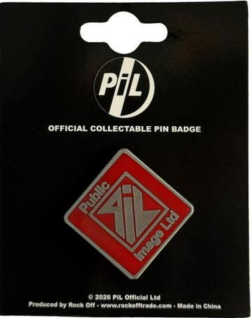 PIL Public Image Ltd New Logo Red Pin officiële merchandise, Ophalen of Verzenden, Nieuw, Kleding