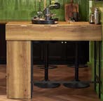 Industriële Bartafel 120×95 cm met Kast en Opbergruimte, Verzenden, Nieuw