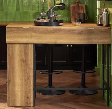 Industriële Bartafel 120×95 cm met Kast en Opbergruimte, Verzenden, Nieuw