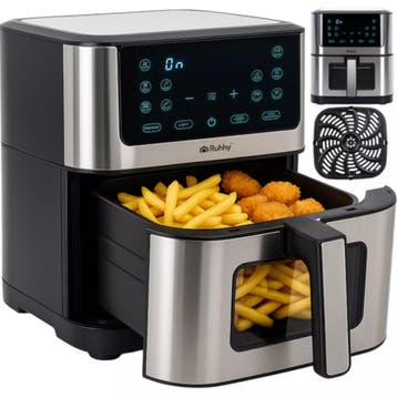 Ruhhy Airfryer XXL 8L – Olievrije Friteuse met 10 Program., Ophalen of Verzenden, Nieuw