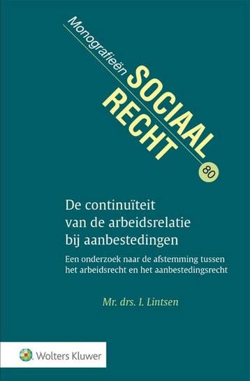 9789013168082 Monografieen sociaal recht 80 -   De contin..., Boeken, Verzenden, Zo goed als nieuw