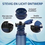 Lekro Motivatie Waterfles 1 Liter Motiverende Drinkfles met, Huis en Inrichting, Ophalen of Verzenden, Zo goed als nieuw