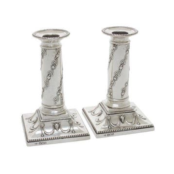 Hawksworth, Eyre & Co Ltd - Kaarsenhouder (2) - .925 zilver