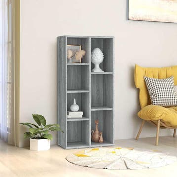 vidaXL Boekenkast 50x25x106 cm grijs sonoma eikenkleurig, Huis en Inrichting, Minder dan 50 cm, Verzenden, 100 tot 150 cm, Nieuw